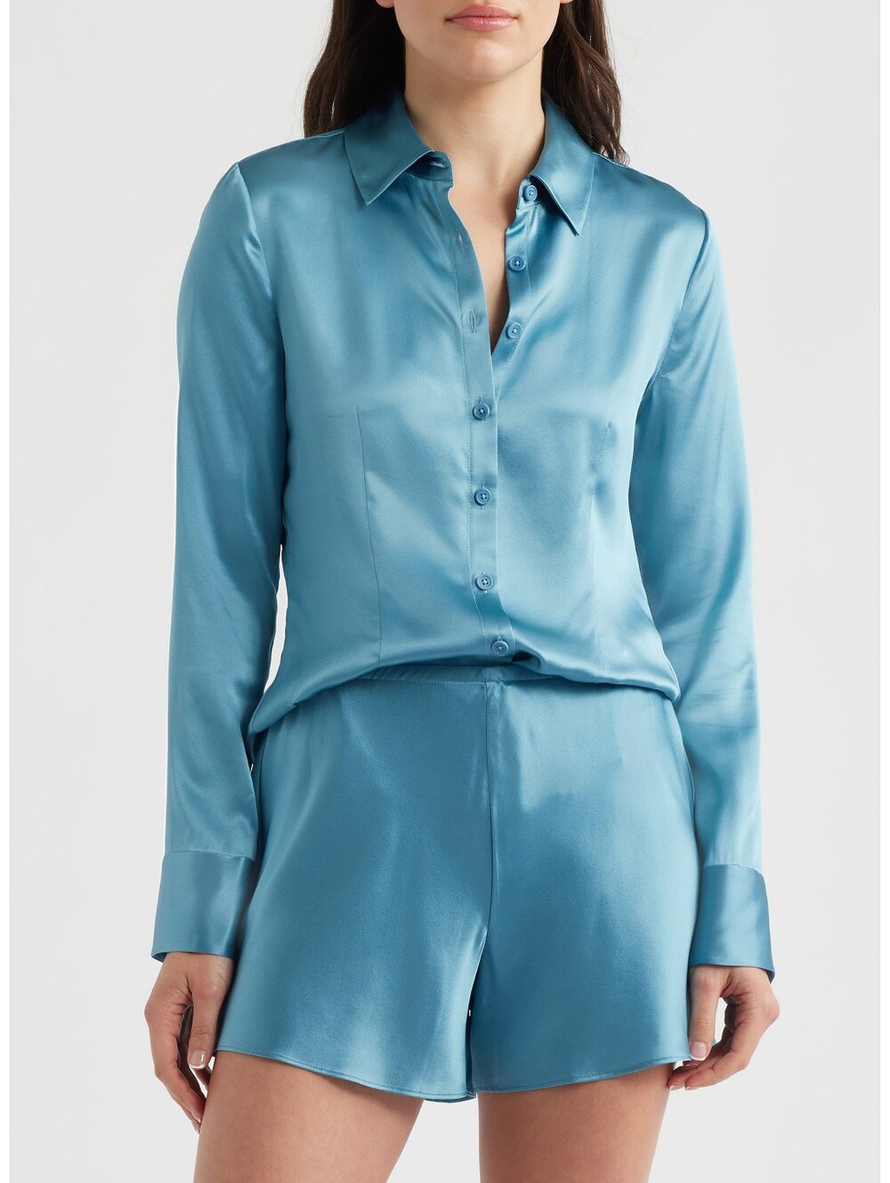 Reformation Raya Silk Button-Up Shirt - Picture 2 of 12